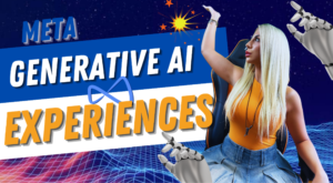 An image of a woman with the words'generative ai experiences'.