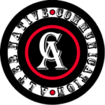 Ένα μαύρο και κόκκινο λογότυπο με τις λέξεις native communication.